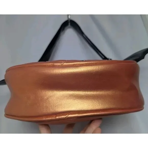 Love Pain & Stitches Metallic Gold Orange Pumpkin Head Face Bat Wings Purse Bag - Picture 4 of 9